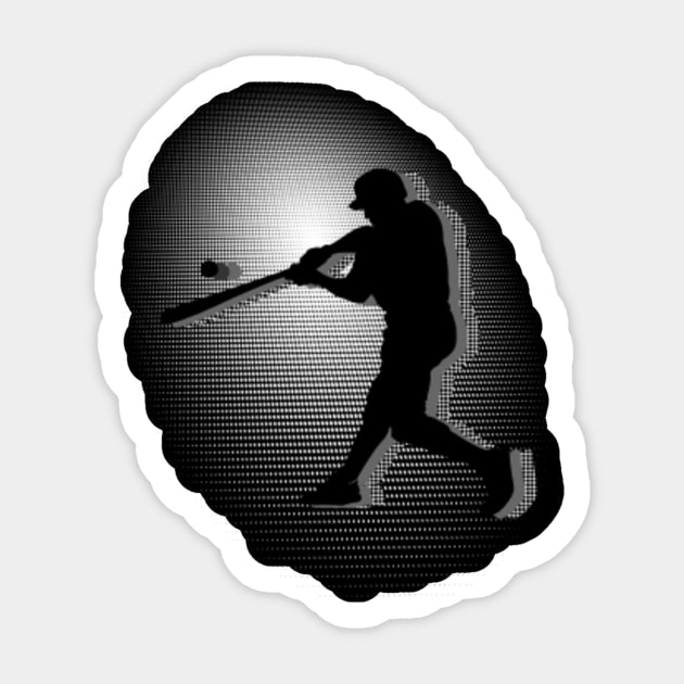 Baseball Player Hitting Ball Sports Sticker by letnothingstopyou